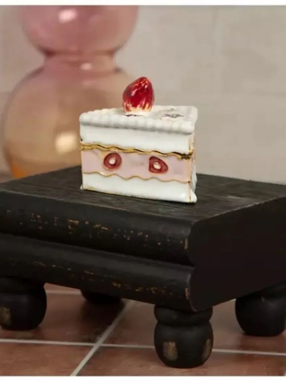 New Strawberry Cake Jewelry Trinket Box